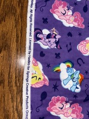 My Little Pony Sleeping Ponies Cotton Flannel Fabric On Purple 31” X 42”wide