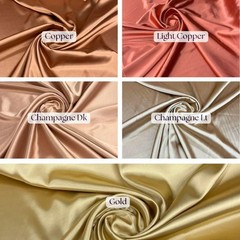 Stretch Charmeuse Satin Fabric – 60″ Silky Smooth Satin for Dressmaking Wedding