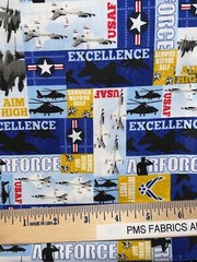 United States Military US Air Force 100% med cotton fabric by the yard #12 USAF