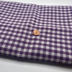 3 yards 43” wide Purple Gingham Fabric Cotton or Blend