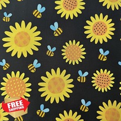 SZRUIZFZ Bee Fabric Squares 5x5inch 42Pcs