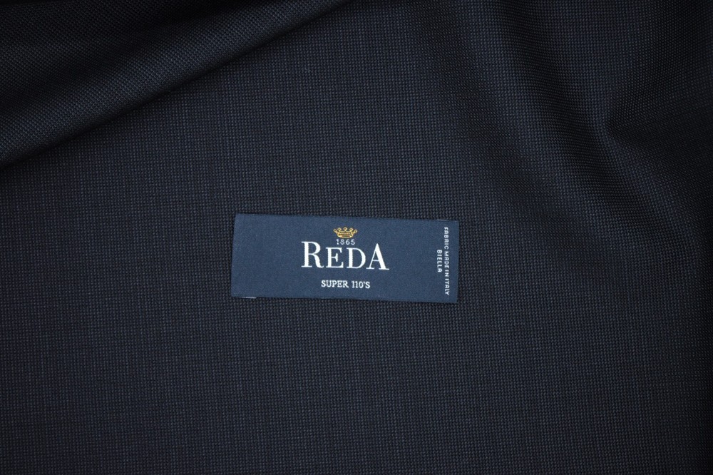 3.1 meters Reda worsted wool suiting fabric charcoal gray color