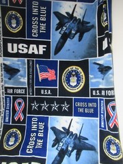 Military Fleece ” U.S. Air Force” Block 60″ Polyester Fleece Fabric 54″ X60″