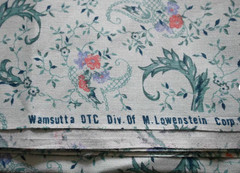 Vintage Mint Green Foral Wamsutta Gunne Sax Cotton Fabric fabric 2 meters x 110c