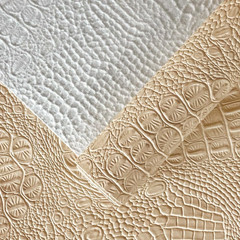 Crocodile Pattern Faux Leather Fabric 36″X54″ Marine Vinyl Soft Alligator Skin