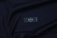 Reda midnight blue microcheck Worsted wool suiting for Hugo Boss
