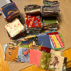 Cotton 2″ Fabric Squares Scrap Lot Multicolor Mixed Prints Patchwork Quilting