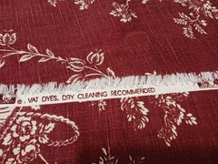 Waverly COUNTRY HOUSE TOILE French Country Fabric Red Cream Pastoral Design 2yd+