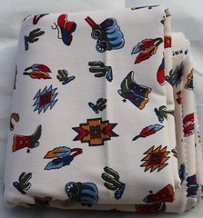 1.5 Yards Vintage Western Theme Fabric Marcus Brothers Textiles, Inc. 62″ Wide