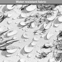 Ambesonne Black And White Fabric By The Yard Vintage Floral Pattern Victorian