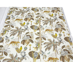 TOMMY BAHAMA HEAVENLY KINGDOM LINEN TIGER MONKEY MULTI-USE FABRIC BY YARD 54″W