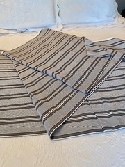 IKEA Cotton Fabric Grey/White Stripe 5 YDS x 59″ Clean & Crisp-2014