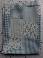 Retro Cotton Patchwork Fabric 1 Yard – Blue Patchwork