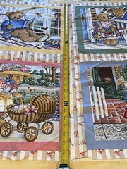 Teddy Bears E. Blumgart by Linda Griffith French Country Fabric Rare 42×31