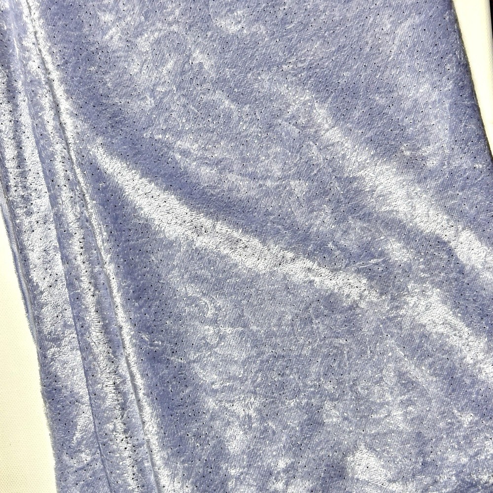 Apparel Cosplay Velvet Stretch Fabric Cool Blue Embossed w/ Metallic Dots 36×60”