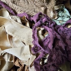 CLOSEOUT EXOTIC FABRIC SCRAPS PER 5 LBS BULK: SHADES OF WHITE AND NEUTRAL ONLY