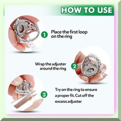 15 Spiral Silicone Ring Size Adjusters Set