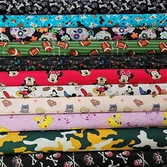 Cotton by the 1/2 Yard -PICK FABRIC- Disney Mickey Marvel Comics Star Wars Yoda