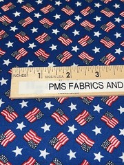 MODA Red, White & Bloom 100% cotton fabric by the yard 36×44 QOV 56113 12 Blue