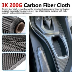 9.8ft x 7.87″ Carbon Fiber Roll 2×2 Twill Weave Carbon Fiber Fabric Sheets Black