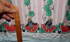 vintage Daisy Kingdom Watermelon Crow Border print stripe bird ivy floral blue