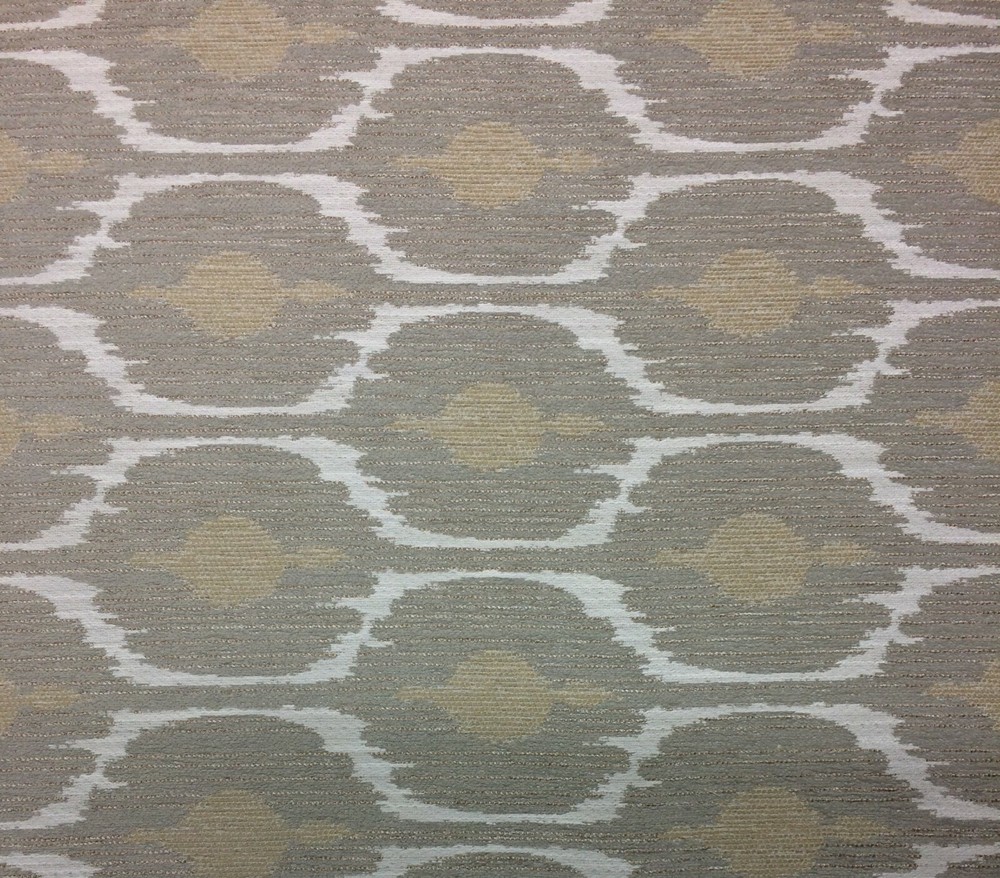 BALLARD DESIGN SACO SEA SALT InsideOut® GEOMETRIC CHENILLE FABRIC BY YARD 56″W
