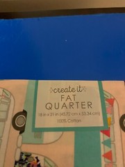 BRAND NEW CREATE IT 100% COTTON CAMPERS PRECUT SEWING AND CRAFT FABRIC 18″ X21″
