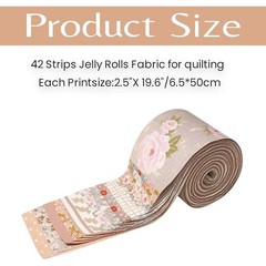 42 Cotton Jelly Roll Fabric Strips Quilting Bundle Sewing Patchwork Projects New