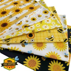 SZRUIZFZ Bee Fabric Squares 5x5inch 42Pcs