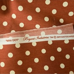 Fabric Remnant 56×42 Inch Bryantguard Mini Dot Red White Polka Dots