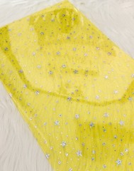 Yellow Holographic Sparkle Stars | Transparent PVC Vinyl Sheets DIY Crafts