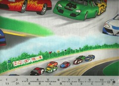 Cranston VIP ~ Nascar Type Stock Car Race Track ~ 100% Cotton Quilt Fabric BTY
