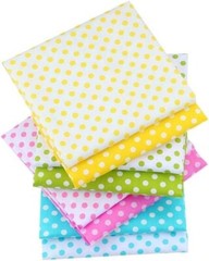 8 PCS Multicolors Polka Dots Cotton DIY Craft Quilting Sewing Patchwork 16×20″