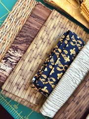 23 Fat Quarter Bundle fabric cotton quilt quilting brown gold beige yellow