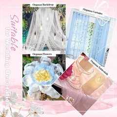 Light Pink Organza Fabric by The Yard – Perfect for Weddings & Events
