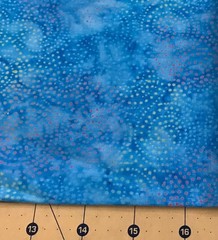 Blue Circle Dots Batik 18” X 43” 100% cotton fabric #B152