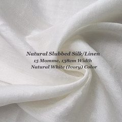 54” Wide By Yard Mulberry Silk Linen Fabric Natural White Lace Sewing Material