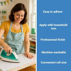 H.B.I. Medium Weight Fusible Fleece 12″ x 10yd 12 x 10Yd Weight, White