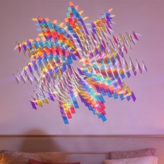 Holographic Acrylic Squares 100 Pieces Colorful High-Clarity Mini
