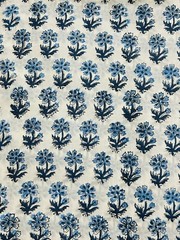 Indian Hand Block Print Scrap, Floral Cotton Fabric,Scraps Bundle, Fat Quarter