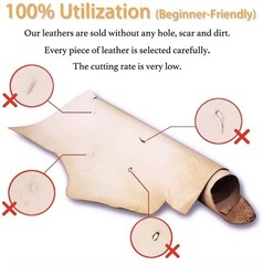 Veg Tan Cowhide Tooling Leather 3-11oz (1-4.8mm) Pre-Cut Special Bundle Sets