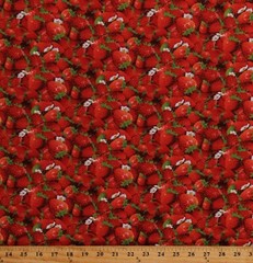 Cotton Strawberries Strawberry Fruits Berry Good Fabric Print by Yard D650.07