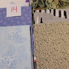 LOT OF 15 FAT QUARTERS COTTON FABRIC ASSTD COLORS & DESIGNS lot 14