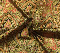 MILL CREEK CARILO LUSTROUS JEWEL FLORAL DAMASK COTTON SATEEN FABRIC BY YARD 54″W