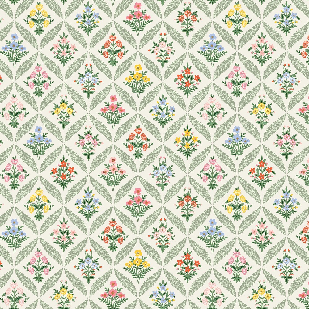 Estee Garden in Cream Multi | Dahlia | Cotton+Steel