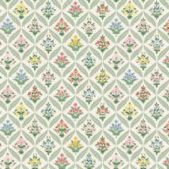 Estee Garden in Cream Multi | Dahlia | Cotton+Steel