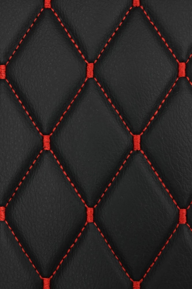 Quilted Vinyl Grain Faux Leather Car Upholstery Fabric | 2″x3″ – 5x8cm 55″ | 4mm