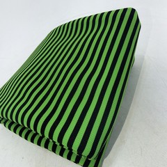 Green Black Stripes Fabric Stretchy Knit Jersy Material 1.8yd x 2yd