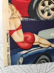 Alexander Henry Fabric Fastlane 2002 Hot Rods Pinup Girls Cotton