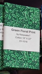 Fat Quarter – Green Floral Cotton